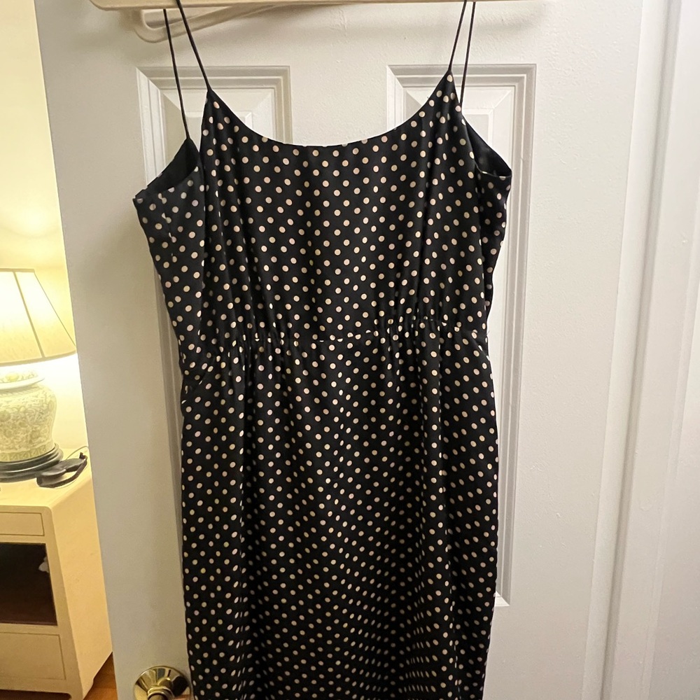 J. Crew black silk dress